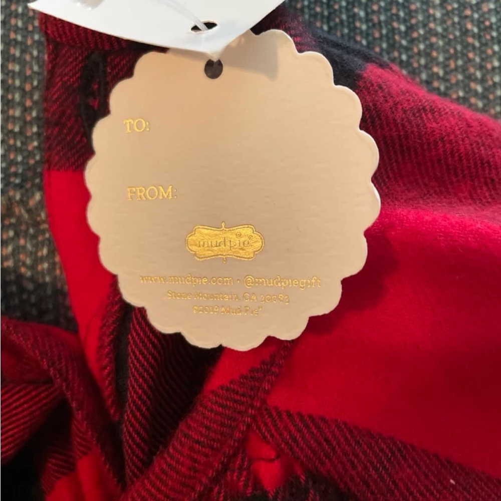 NEW! Mud Pie Buffalo Plaid Red Black Dress 6-9 Mth. - Picture 5 of 8